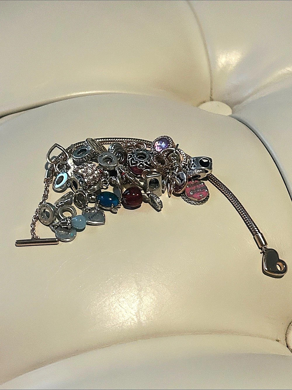 Pandora Charm Bracelet rose gold with charms!!